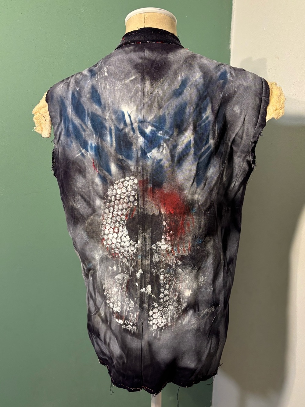 Distressed and Painted  Vintage Men’s Vest